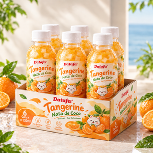 Boisson rafraîchissante en bouteille de 320 ml, purée aromatisée au jus de mandarine et nata de coco - Product Image 3