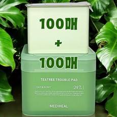 Set Sconto Mediheal Tea Tree Cotton Pads 100 Dischetti + 100 Ricariche Naturali e Igienici - Product Image 1