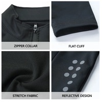 T-shirt Homme à Manches Courtes, Col Montant, Zip Court, Réfléchissant, Sportif, Tricoté, Séchage Rapide, Coupe Classique, 100% Coton, Léger et Respirant