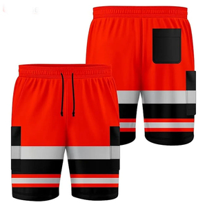 Shorts de travail haute visibilité sur mesure, à séchage rapide, avec fonction réfléchissante, imperméables, coupe-vent, pantalons de travail de sécurité pour hommes avec logo - Product Image 1