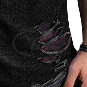 Camiseta Casual para Hombre, Estilo Deportivo, Talla Grande, Camiseta Casual de Algodón para Hombre, Proveedor de Camisetas con Efecto Desgastado en Talla Adulto - Product Image 5