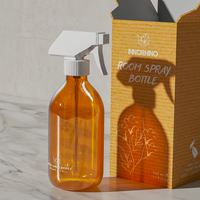 Bouteille pulvérisateur en plastique de type carte, étanche à l'air, 500 ml, avec pompe pulvérisatrice pour sérum et shampoing pour soins de la peau INNORHINO