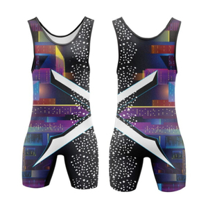 Tenue de lutte pour hommes : Maillot de compression personnalisé, durable, avec design d'équipe sublimé, pour l'entraînement - Product Image 2