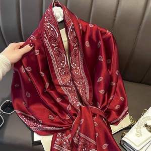 Nouvelle Collection Automne 2026 – Grand Foulard Élégant en Soie Imprimé Color Block, Doux pour la Peau, 180 cm, Châle en Polyester pour Femme, Style Rajasthan - Product Image 3