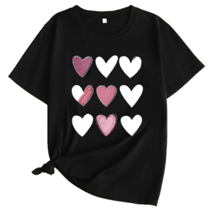 Camiseta Informal Estampada para Mujer, Camiseta de Verano de Manga Corta, Transpirable, de Algodón Ligero, a la Moda, con Logotipo Personalizado - Product Image 1