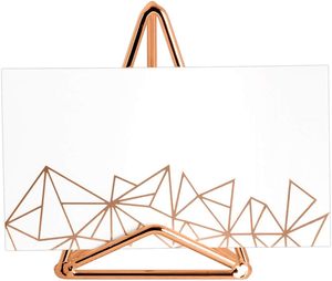 Modern Metal Geometric Triangle Wedding Place <b>Card</b> Holders Minimalist <b>Table</b> Number Name Stands for Events Parties Home - Product Image 5