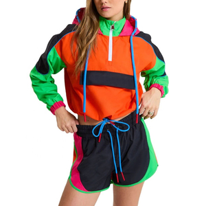 Conjunto Deportivo de Dos Piezas para Mujer, Chaqueta Cortavientos Personalizada y Pantalones Cortos Ligeros para Correr, Entrenamiento y Actividades Deportivas - Product Image 2