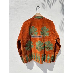 Wholesale B2B Exporter Handmade <b>Velvet</b> Suzani Embroidered <b>Jacket</b> Full Sleeve No Closure Autumn <b>Women's</b> <b>Jacket</b> - Product Image 6
