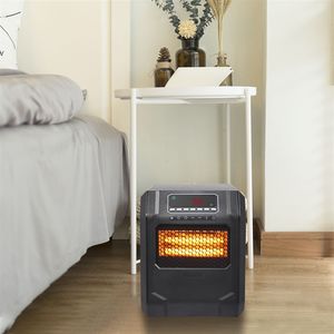 HT1188N Stufa Elettrica Digitale da 1500W con 4 Tubi al Quarzo Neri e Ventola in Metallo, Colore Nero - Product Image 3