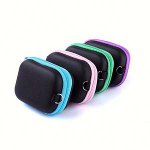 Colorful Trim <b>Box</b> Customized Size EVA Essential Oil Pouch Case Oxford Fabric with Zipper Closure Portable <b>Makeup</b> Storage - Product Image 3