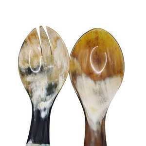 Hand Carved <b>Shell</b> Spoon Set With Long Handle Vintage Design Creative Natural Pattern <b>Mirror</b> Polish Finish - Product Image 5