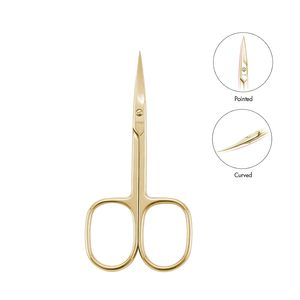 Tijeras para Cutículas de Acero Inoxidable Multiusos de Primera Calidad con Hojas Curvas - Manicura, Arte de Uñas, Cuidado de Cejas y Pestañas para Adolescentes - Product Image 1