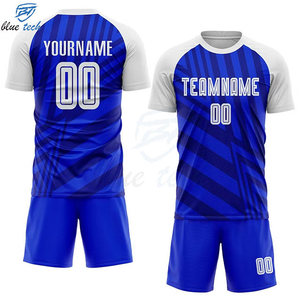 Conjunto de camiseta de fútbol personalizada para hombre, pantalones cortos, uniforme de fútbol, nombre del equipo personalizado, número, transpirable, de secado rápido, 100% - Product Image 2