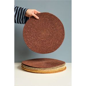 Wholesale Round Woven Placemat Natural Fiber Table <b>Mat</b> Heat Resistant Dining Room Tableware Kitchen Decor Charger <b>Plate</b> Pad <b>Mat</b> - Product Image 1