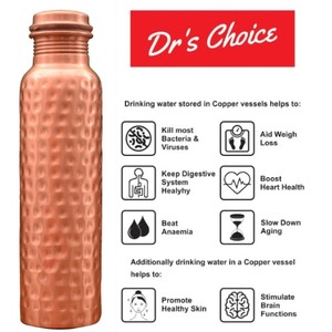 Nouvelle bouteille d'eau tendance en cuivre pur à 100 % - Product Image 3