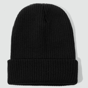 Custom Embroidery Logo Classic Winter Hats Knitted Longer Beanies - Product Image 1