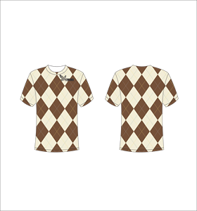 เสื้อยืดแขนสั้นลายอาร์ไกล์สำหรับผู้ชาย คอโอ ทรงปกติ ระบายอากาศได้ดี สวมใส่สบาย พิมพ์ลาย โพลีเอสเตอร์ ขายส่ง OEM - Product Image 1