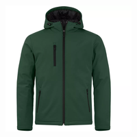 Veste bomber à capuche en softshell pour homme Nexfit Athletics, col montant, fermeture éclair, coupe-vent, respirante, séchage rapide, décontractée, hiver