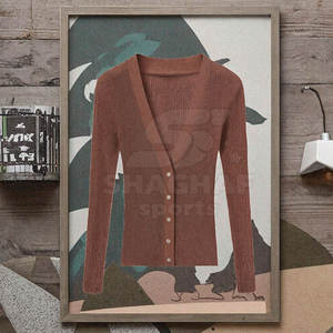 Cárdigan de Mujer, Tejido Suave, Informal, para Uso Diario, con Botones al Frente, Atuendo Moderno - Product Image 3