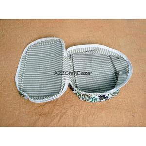 Handmade Quilted Cotton Light Fashion Reusable Small Eco-Friendly Makeup Bag Set Striped Zippered Cosmetic Pouch Toilet <b>Kit</b> - Product Image 5