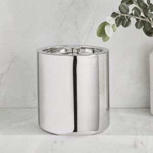 Accessoire de table élégant pour champagne, seau de service moderne et sophistiqué, décor métallique haut de gamme pour événements. - Product Image 6