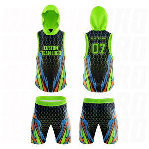 เสื้อฟุตบอลแบบมีฮู้ด 7 คนต่อทีม แบบสั่งทำพิเศษ พร้อมลายพิมพ์แบบ Sublimation เต็มตัว ชุดยูนิฟอร์มทีม 7 คนต่อทีม สำหรับสวมใส่เพื่อประสิทธิภาพสูง - Product Image 1