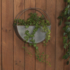 Lot de 2 jardinières murales en métal galvanisé, seaux muraux suspendus pour intérieur et extérieur, pour la décoration de jardin et de maison, poches murales en étain vieilli - Product Image 4