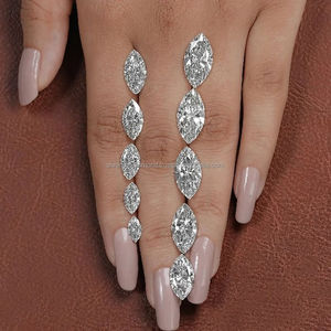 เพชร SHRAMAN DIAMOND คุณภาพสูง ผลิตในห้องปฏิบัติการ รูปทรงมาร์คีส์ น้ำหนัก 0.9 กะรัต/เม็ด เพชรเพาะเลี้ยง HPHT CVD สี E สำหรับทำเครื่องประดับ - Product Image 5