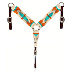 สายรัดอกม้าแบบมีเบาะรองรับสำหรับขี่ม้าแบบสบายๆ  แบบคลาสสิก  ตกแต่งลาย  พร้อมโลโก้พิมพ์ตามสั่ง ทำจากหนัง - Product Image 1