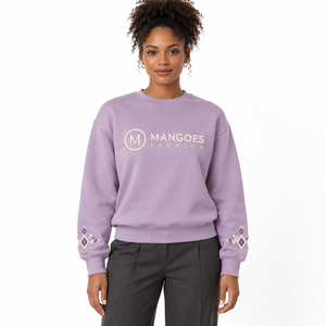 Sudadera de Forro Polar Personalizada con Apliques Bordados, Cuello Alto, Manga Larga, para Mujer, Talla Grande, Poliéster y Algodón, para Invierno y Todas las Temporadas - Product Image 3