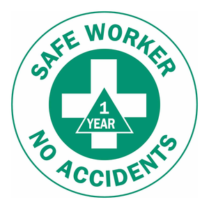 Brady No Accidents 1 Year Durable <b>PVC</b> Hard Hat Labels for Industrial Safety Management - Product Image 3