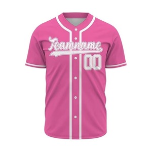 Custom Made Polyester Sublimation Printed <b>Baseball</b> Jersey Short Sleeve <b>Baseball</b> Uniforms Quick Dry Full Button - Product Image 1