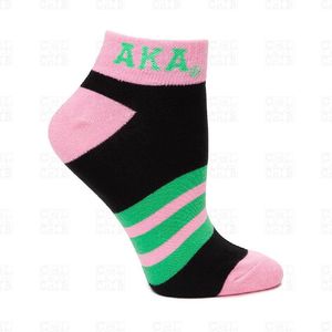 Pink Green <b>Black</b> Color Block Crew <b>Socks</b> Cotton Blend Ankle <b>Socks</b> Casual Sports <b>Socks</b> Soft Comfortable Fashion Footwear For Women - Product Image 1