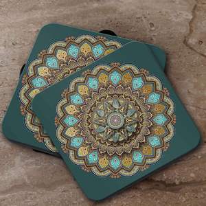 Sous-verres décoratifs résistants à la chaleur pour tasses à café et à thé avec support, pour table à manger et décoration intérieure - Product Image 2