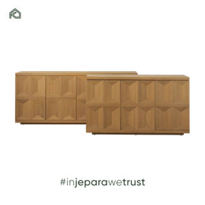 Aparador de Madera de Teca Tallada Antigua, Estilo Contemporáneo, Ecológico y de Lujo para Sala de Estar, Oficina en Casa, Bar, Dormitorio, Hotel - Galih - Product Image 5