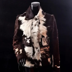 Man Fur <b>Jacket</b> Manufacturer Custom Luxury Animal Cow Printed Cowhide Zipper Bomber Racing Motorcycle Biker Men's Leather <b>Jackets</b> - Product Image 6