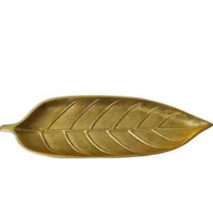 Simple Stylish Metal Leaf Food Serving <b>Tray</b> <b>Large</b> Size Food Serving Dish Wholesale Home Kitchenware Organizer in India - Product Image 1