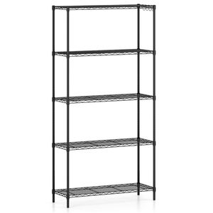 Scaffalatura a 5 Ripiani per Garage, Capacità 1250 LBS, 250 LBS per Ripiano, in Metallo Nero Resistente - Product Image 3