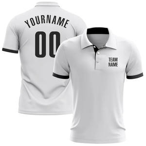 Customizable Logo Embroidery for Polo <b>Shirt</b> for Men <b>White</b> <b>Plain</b> Sports Casual Smart Design Solid Golf for Polo <b>Shirts</b> - Product Image 1