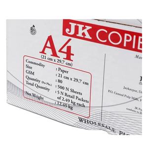 High Quality 80gsm <b>A4</b> Copy <b>Paper</b> For <b>Printer</b> White 210x297mm 500 Sheets Ream 5 Reams Carton - Product Image 2
