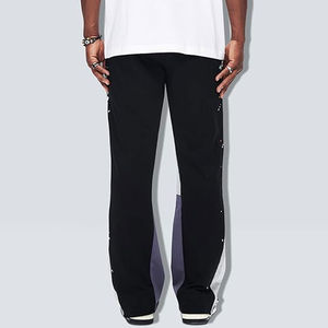 Anti Shrink Nonwoven Fleece Fabric Men's Casual Sports Training Flare Pants Street Fashion <b>Drawstring</b> Waist Wide Leg <b>Trousers</b> - Product Image 3