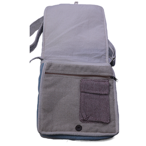 HIMALAYAN Hemp Shoulder Bag <b>Medium</b> Size Ethnic Tree Pattern Zipper Closure Daily Use Nepal Made - Product Image 4