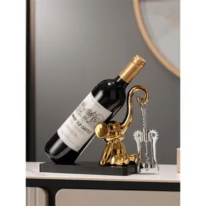 Support à bouteilles de vin décoratif haut de gamme, support à bouteilles artisanal de luxe pour comptoirs de bar, support à bouteilles de vin moderne Zahid Exports - Product Image 3