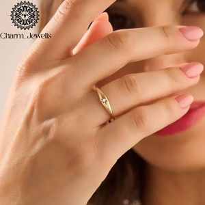 Charm Jewells Yellow Gold Moissanite Engagement Ring <b>Star</b> Shape Prong Setting Women's Classic Style IGI Certified 3 Gm - Product Image 6