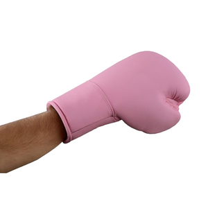 Gants de boxe roses en PU à doigts entiers avec sangle de poignet réglable pour la fermeture, unisexe, pour l'entraînement de boxe - Product Image 2
