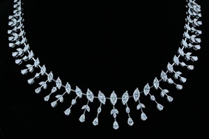 Luxury Diamond <b>Statement</b> <b>Necklace</b> | Marquise & Pear Cut Diamond <b>Necklace</b> | Bridal Diamond <b>Necklace</b> | Lab Grown Diamond Jewelry - Product Image 3