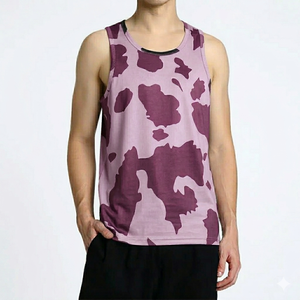 Breathable Lightweight <b>Singlet</b> Muscle Fit Tank Tops Fitness Workout Sleeveless Shirt Custom Logo <b>Men's</b> Gym Workout Tank Top - Product Image 1