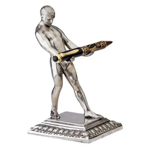 Man Van Staal/Knight Pen Houder/Stand Stationaire Metal Man Handgemaakte Artistieke Werk Custom Kleuren Beschikbaar