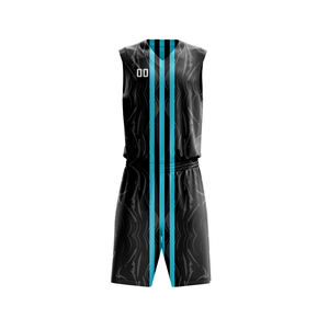 Uniforme de baloncesto de alta calidad, 100% poliéster, sublimación, personalizado, con impresión de logotipo en blanco, uniformes de baloncesto para equipos. - Product Image 1