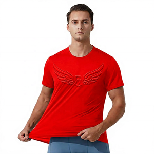 T-shirt à manches courtes pour homme, col rond, motif à pois, respirant, tricoté, coupe classique, vêtements décontractés, 100% polyester - Product Image 5